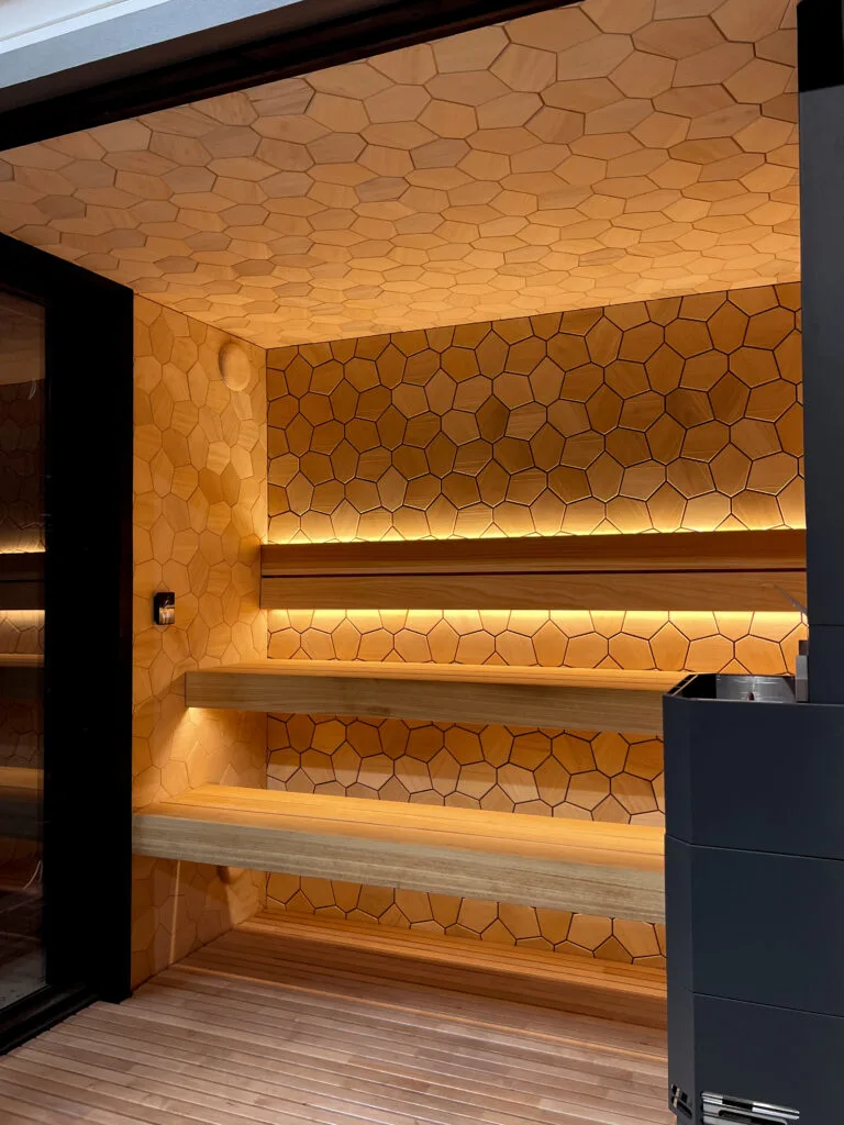 A thermo aspen bench, composed for comfort.