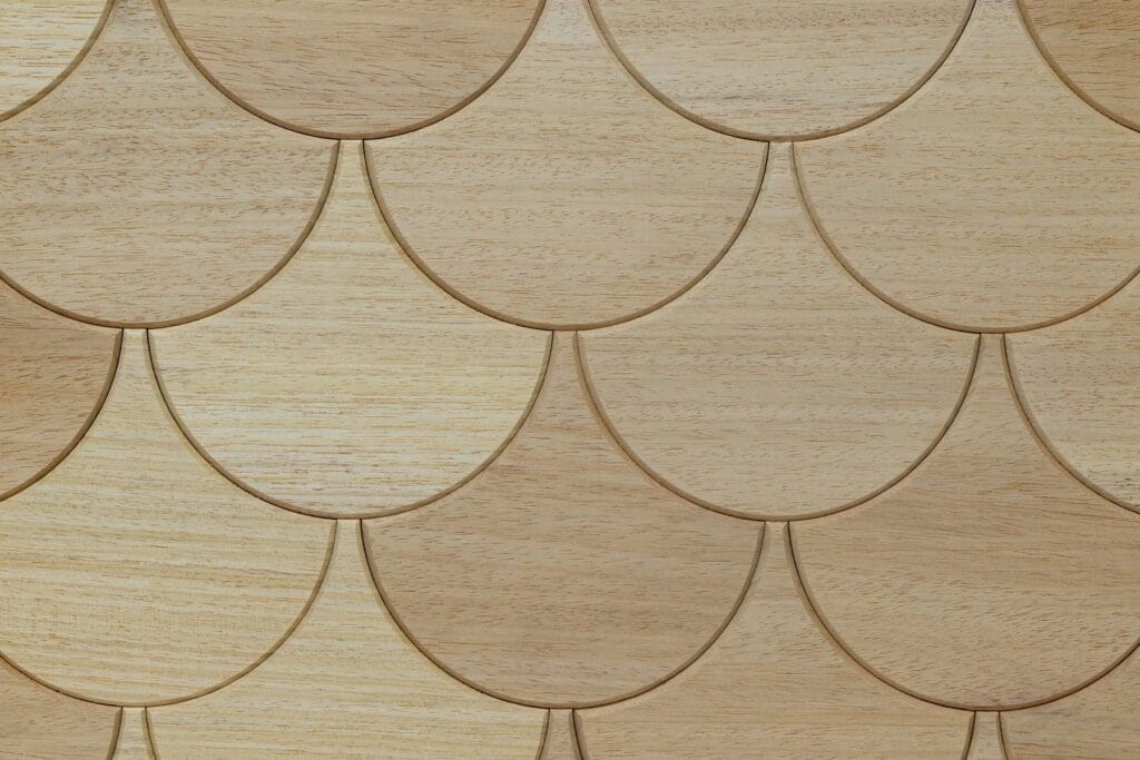 Fish Scale abachi wood wall panel, EmotionWood