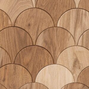 Fish Scale oak scallop wood wall panel