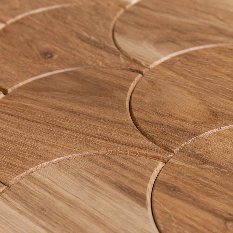 Fish Scale oak wood wall panel swatch