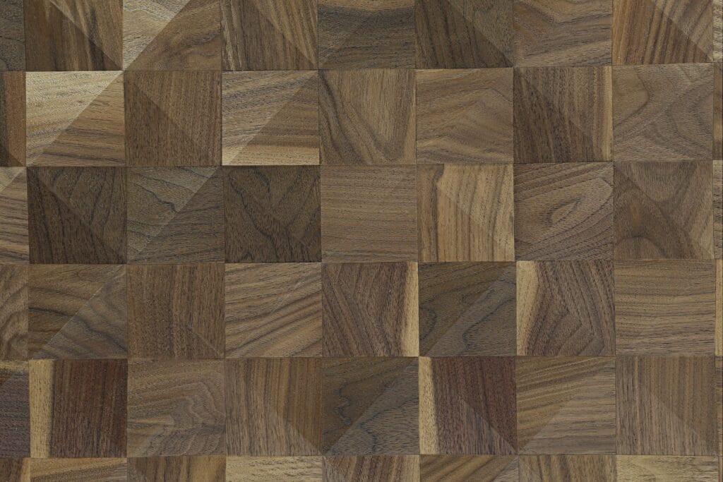 Kota 58 walnut 3D wood wall panel, EmotionWood