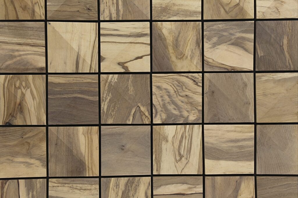 Kota 70 solid olive wood tile, wild grain, EmotionWood