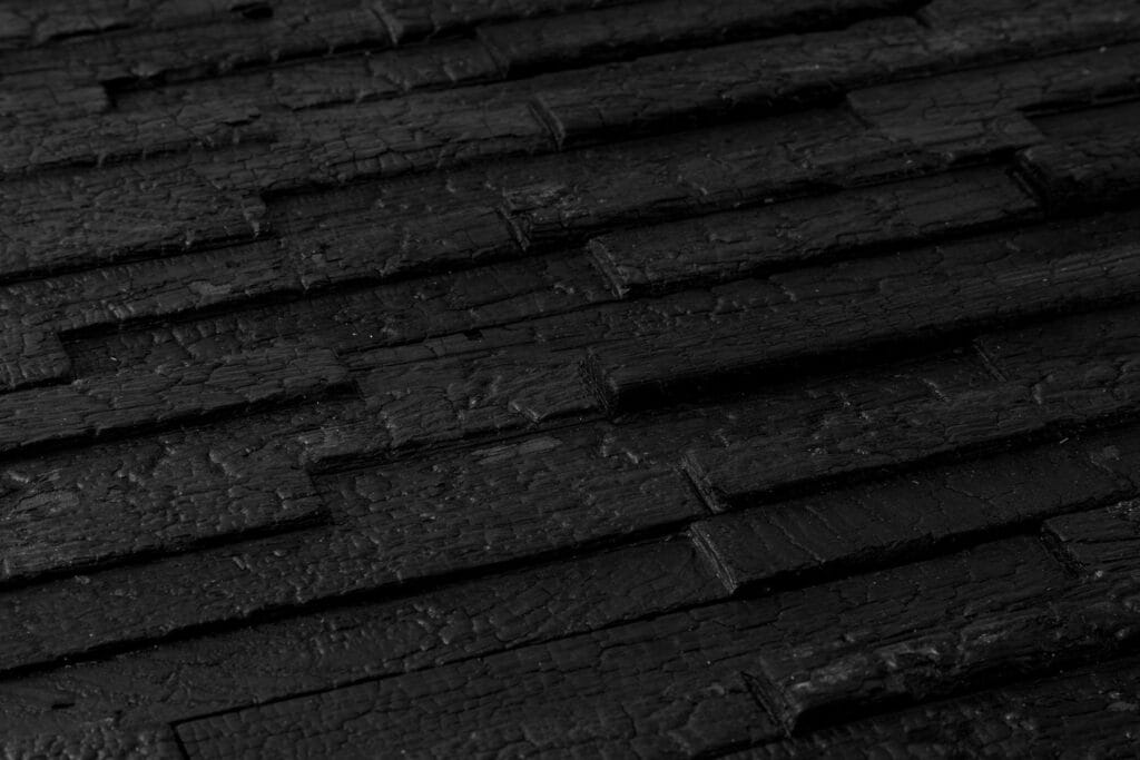 Noble Impressa charred wood panel detail