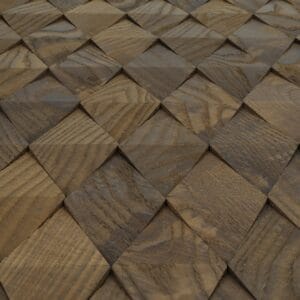 Opal thermoash faceted diamond wood wall panel
