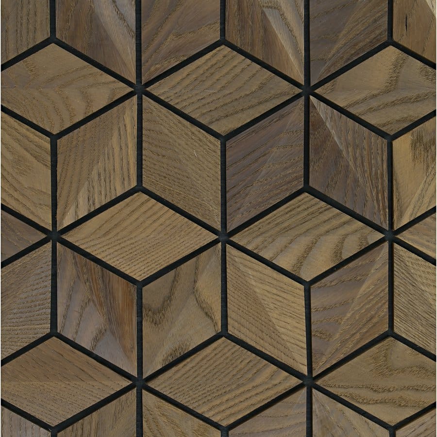 Quartz thermoash cube wood wall panel swatch