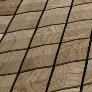 Ruby oak staggered brick wood wall panel