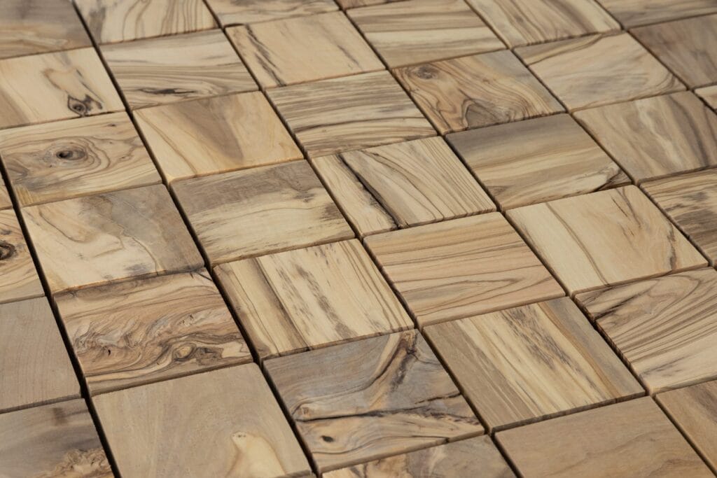Square 70 olive 3D cube wall tile, EmotionWood