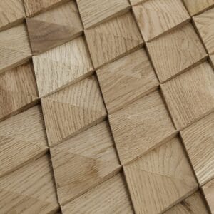 Sapphire oak beveled pyramid wood wall panel