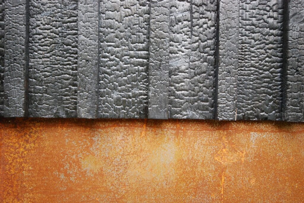 Private house clad in charred yakisugi timber boards