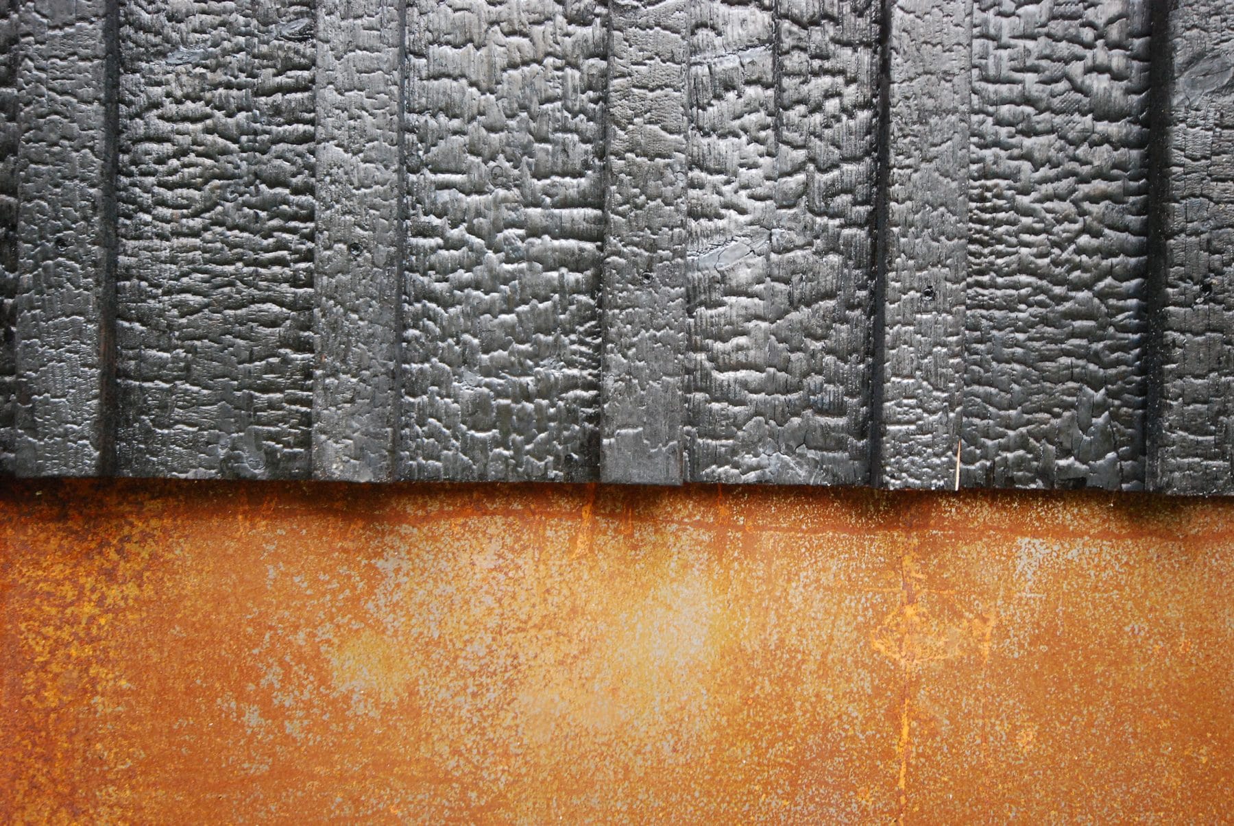 Private house clad in charred yakisugi timber boards